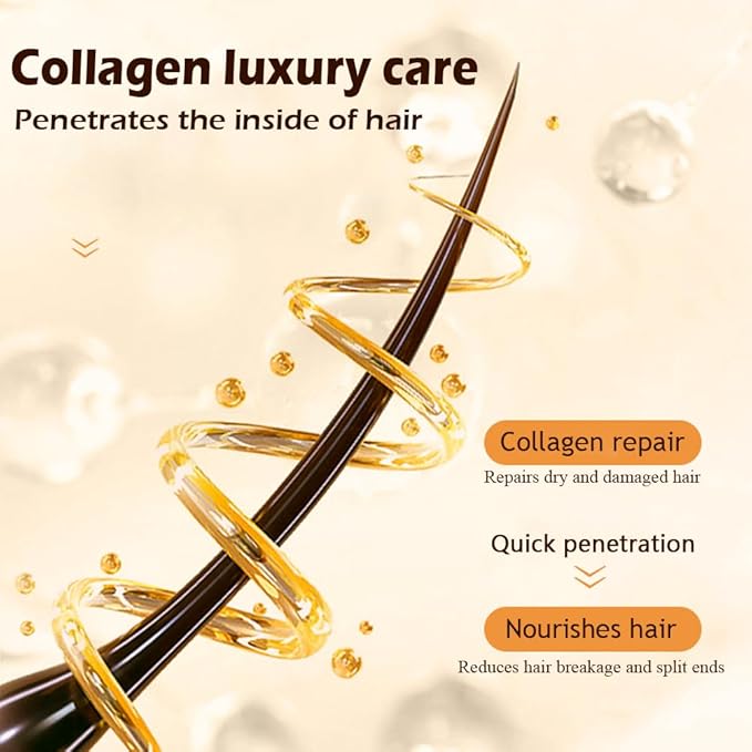 Moroccan Hair Mask, Collagen Hair Treatment, Deep Hydrating Treatment for Dry Damaged Hair, Nourishing Formula for Healthy Hair Repair and Strengthening