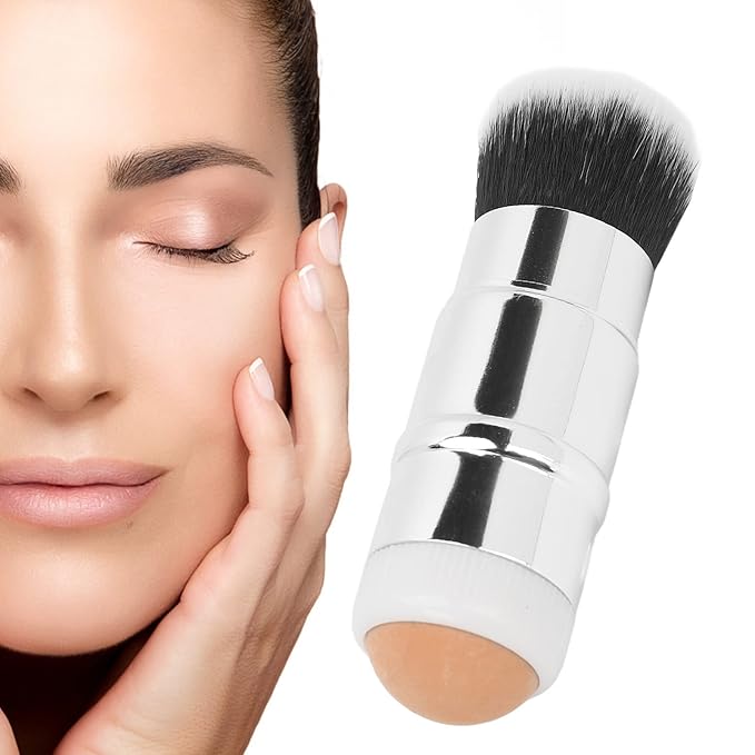 Roller Face Oil 2 In 1 Face Roller Reusable Double Headed Volcanic Stone Oil Absorbing Roller with Brush, Absorbing Roller Ready to Use Strips (Golden Yellow)