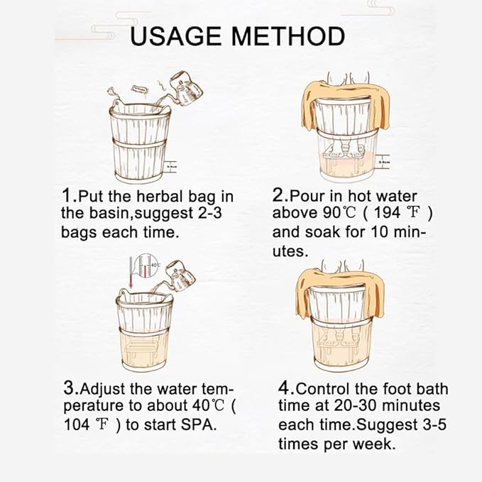 Ginger Herb Foot Soak 100Bags ,Lymphatic Drainage Chinese Herbal Organic Wormwood Leg Foot Bath Bag, Chinese Herbal Foot Bath Spa Powder Kits Foot Reflexology Relax