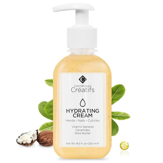 Moisturizing Hand Cream for Dry, Cracked Hands, Nails and Cuticles - 8.5 fl. oz. - Anti-Aging Skin Moisturizer with Vitamin E, Shea Butter, and Ceramides
