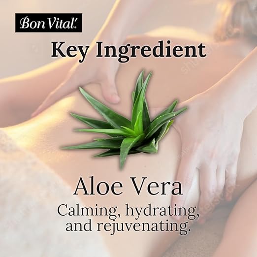 Bon Vital' Original Massage Lotion for a Versatile Massage Foundation to Relax Sore Muscles & Repair Dry Skin, Lightweight, Non-Greasy Formula to Moisturize and Repair Dry Skin, 8 Oz, Label May Vary