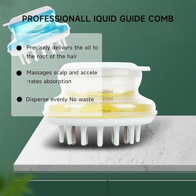 Comblor Scalp Applicator Comb, Hair Oil Applicator Brush,Scalp Massager for Hair Growth, Scalp Applicator Essential Oil Serum Liquid Guiding Comb, Hair Root Treatment Comb Bottle for Men Women