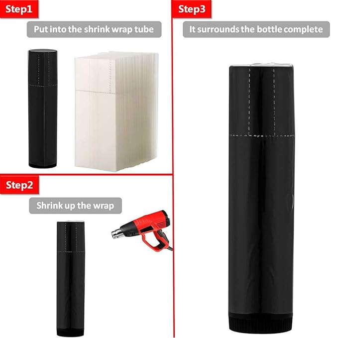 SZCJMY 500Pcs Shrink Wrap for Lip Balm Tubes, Easy to Use, Professional Look