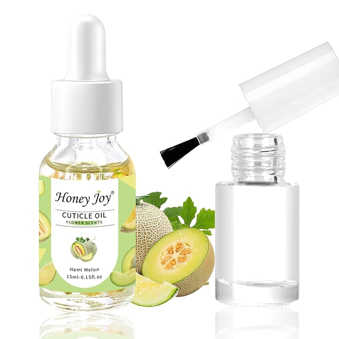 Honey Joy Cuticle Oil for Nails – Nail Oil Cuticle for Nail Care, Cuticle Nail Oil for Growth and Strength, Cuticle Oil for Nails, 0.5 fl. oz (Hami Melon)