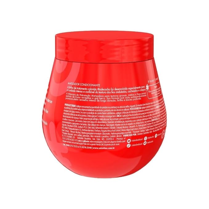 Salon Line - Linha #ToDeCacho (Matizadora) - Mascara Vermelha 300 Gr - (#ImWithCurls (Brassiness) - Red Mask Net 10.58 Oz)