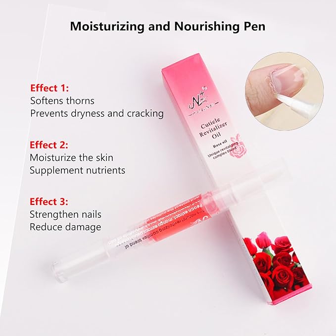 Cuticle Oils Pen: 6PCS Fruit Smell Revitalizer For Growth And Strength, Cuticle Remover- Cuticle Softener - Nail Strengthener, Professional Manicure - Pedicure Accessory (0.3 fl oz Bottles)