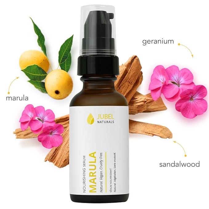 Face Serum Marula With Vegan Hyaluronic Acid, Visibly Targets Signs Of Aging, Fast Absorbing, Vegan, Cruelty Free, 100% Natural Skin Care, 1 fl.oz