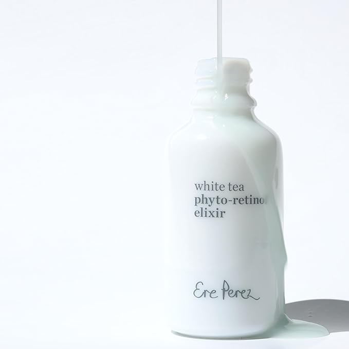 Ere Perez - White Tea Phyto Retinol Elixir | Hydrate, Plump, Soften | Bakuchiol, Resveratrol, Niacinamide | Vegan, Cruelty-Free, Clean Beauty Safe for All Skin Types (1 fl oz | 30 ml)