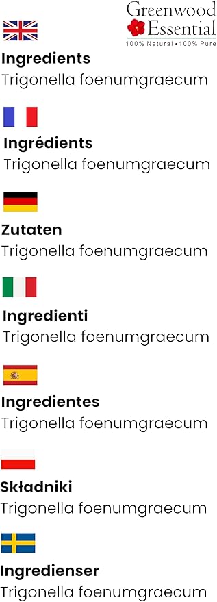 Pure Fenugreek (Methi) Carrier Oil (Trigonella foenumgraecum) Cold Pressed 30ml (1 oz)