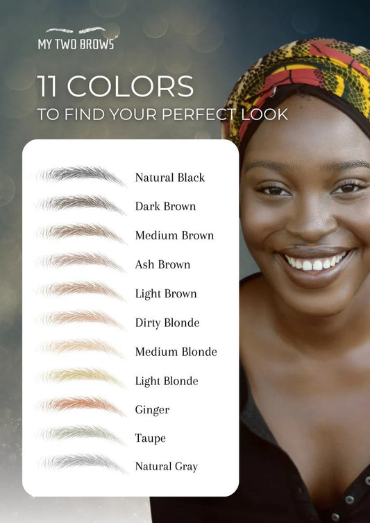 (10 pairs) Ginger Temporary Eyebrow Tattoo - Large Size - Waterproof & Smudgeproof - Assertive Arch Style Eyebrow Stickers - Sheet Lasts up to 30 Days - Won't Work on Existing Brows