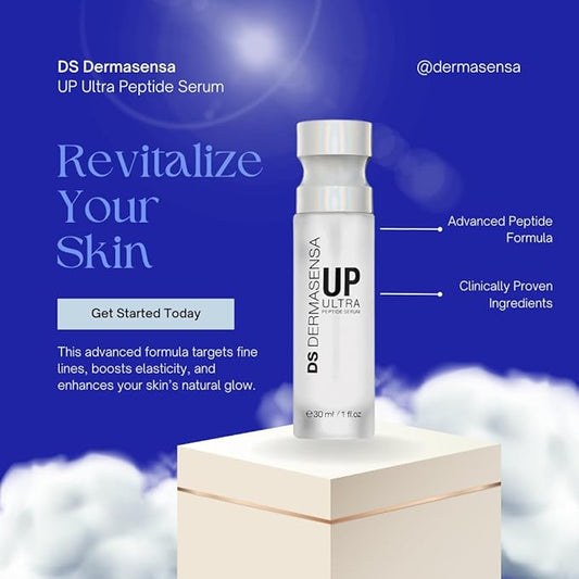 DS Dermasensa UP Ultra Peptide Serum – Advanced Peptide Formula for Wrinkles & Fine Lines, 30ml / 1 fl.oz