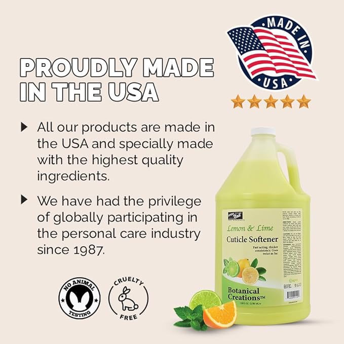 PRO NAIL - Cuticle Remover Liquid, Softener for Nails, Lemon and Lime, 128 Oz - Professional, Pedicure and Manicure, Fast Acting Lotion