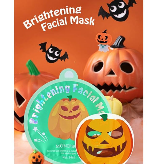 MOND'SUB Halloween Character Mask,Brightening facial mask,Hydrating, Calming, Enriched with Vitamin C,Brighten dull skin 8 packs
