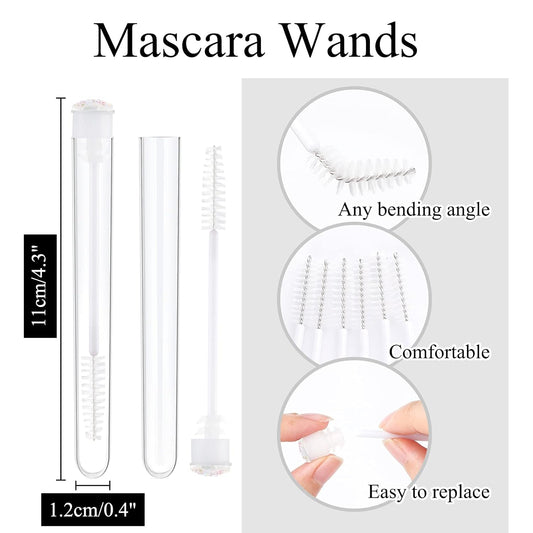 20pcs Eyelash brush Lash Wand Makeup tool Eyelash Extension supplies Cleaning brush Diamond Mascara star white