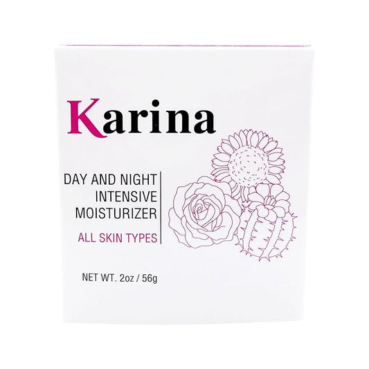 Karina Skincare - Day and Night IntensiveMoisturizer - Soothing Cream - Helps Calm and Restore - Vitamin E - Designed For All Skin Types - 2oz