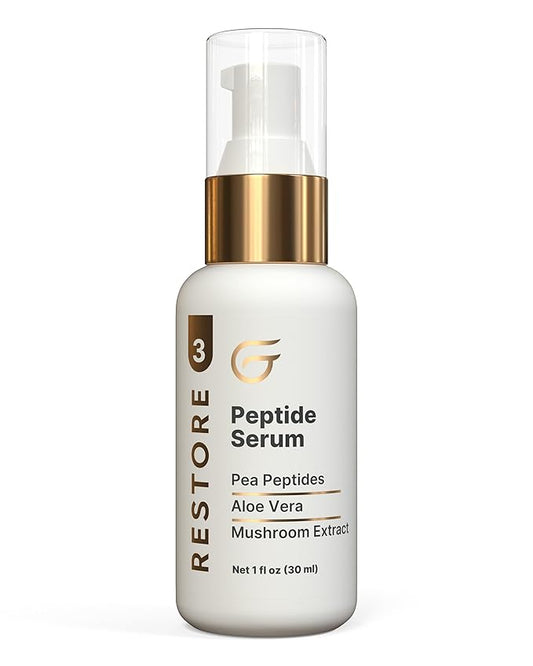 Groomie Peptide Serum for Face - Anti-Aging Facial Serum Helps Tighten & Firm Skin - Boosts Collagen & Elastin for Smooth & Supple Skin - Reduce Appearance of Hyperpigmentation & Uneven Skin Tone