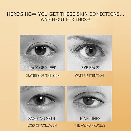 BIOAQUA Gold Elastic Soft Crystal Gel Eye Mask Hydrates Nourishes Moisturizing Face Skin Around The Eyes 12g x 5pcs