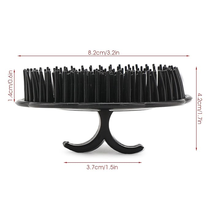 Segbeauty Mens Shampoo Brush, 4pcs Scalp Massage Brushes, Massage Hair Brush Floriated Shower Comb for Deep Cleaning Hair Men's Hand Brush Plastic Growth Beard Brush Pet Grooming Round Palm Brush