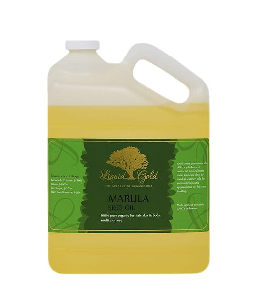 1 Gal - Premium Marula Oil - 100% Pure Cold Pressed Natural Organic