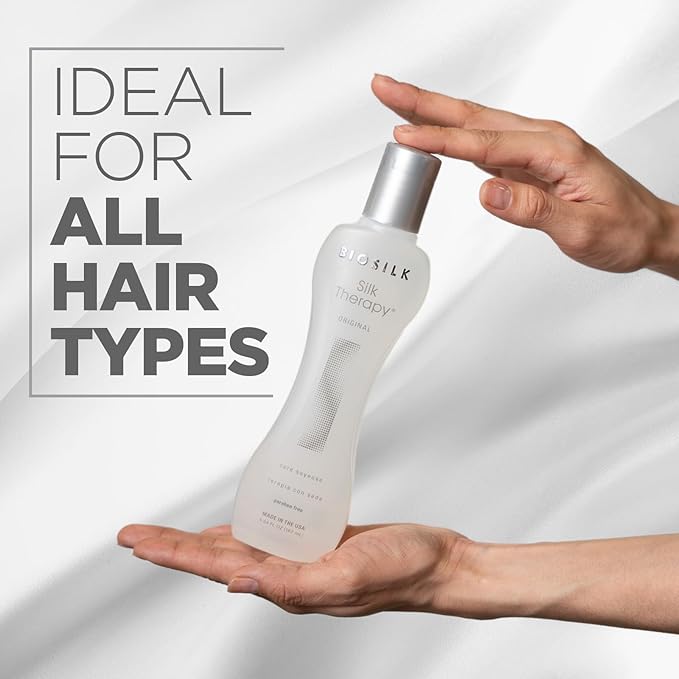 BioSilk Silk Therapy Original, Reconstructing Treatment For Adding Shine & Helping Prevent Split Ends, Sulfate, Paraben, & Cruelty-Free, 5.64 Oz