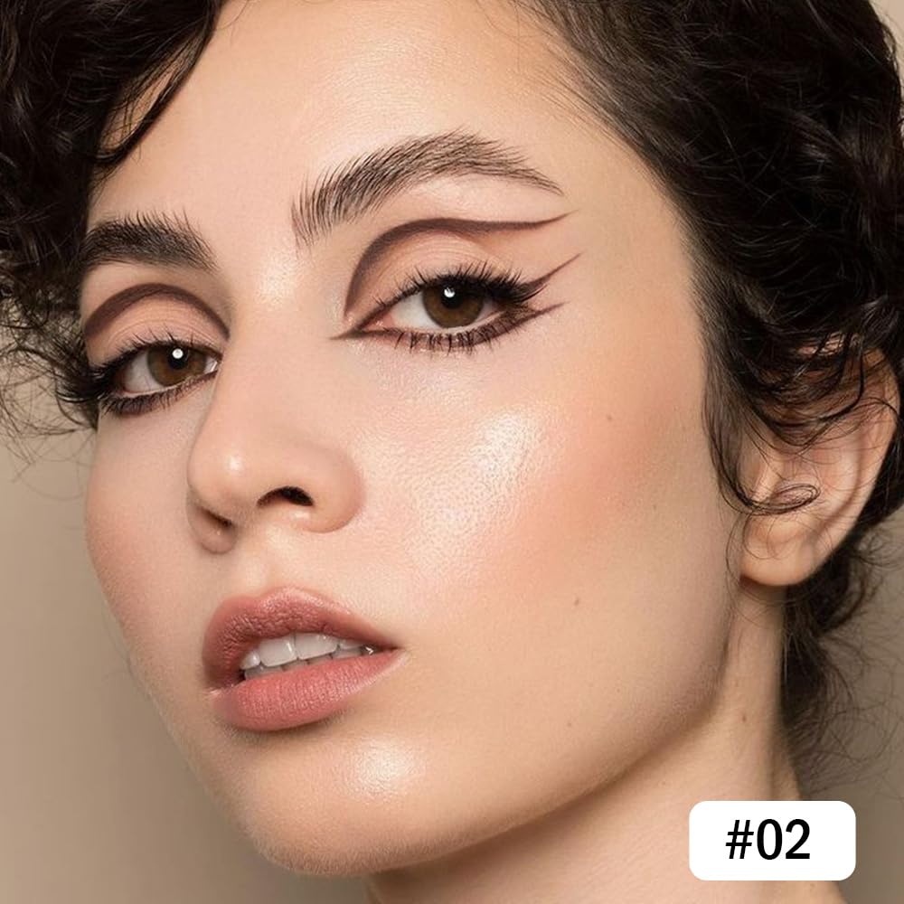 evpct Brown Eyeliner Pencils for Eyes, Dark Brown Colored Eye Liner Pencil Pen Makeup Waterproof Smudge Proof, Colored Gel Waterline Eyeliner Liquid, Face Eye Paint Stick Lipstick Halloween Makeup 02