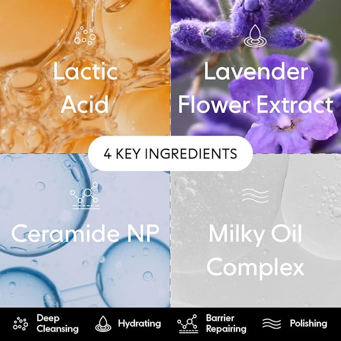 LOOPS Milky Cleanser Korean Skincare - Deep Cleansing and Hydrating Skin Care - Pre-soaked Bamboo Facial Cleansing Pads - Facial Wash with Milky Oil Complex - Oil Cleanser for Face