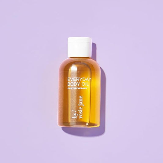 By Rosie Jane Calm Everyday Body Oil - Calming Lavender, Chamomile & Neroli Scented Body Oil with Coconut Oil, Olive Oil & Rosehip Seed Oil to Hydrate and Nourish Skin (4 fl oz)