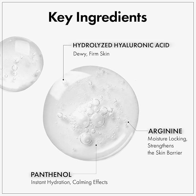 Hyaluronic Acid Ampoule, Hydrating Glow and Skin Barrier Protection, Anti-Aging Face Serum for Dry Skin, Korean Skincare Beauty Products, 100ml, 3.38 fl. oz.