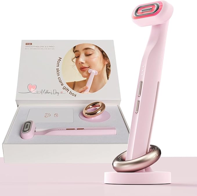 SMOOTHGLOW 2.0 PRO Awakening-4D 9-in-1 Red Light Therapy for Face, Home Radiant Renewal Facial Wand, LED Light Therapy Wand for Face Lift, Firm, Anti-Aging Wrinkle, Rejuvenation, Gift Set for Women