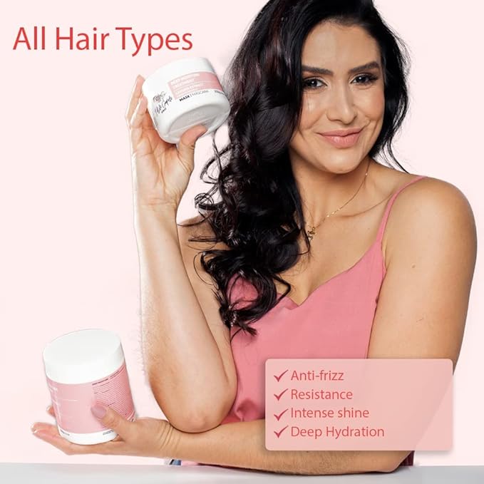 Venice B-tox Kit, Hair B-tox Treatment & Argan Oil Mask 250g - B-tox Capilar Para el Cabello, Formaldehyde-Free - Anti-Frizz, Smoothing, (1 B-tox+ 1 Mask)