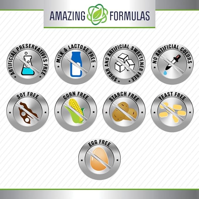 Amazing Formulas Hyaluronic Acid Supplement | 200 Mg Per Serving | 120 Capsules | Non-GMO | Gluten Free | Made in USA