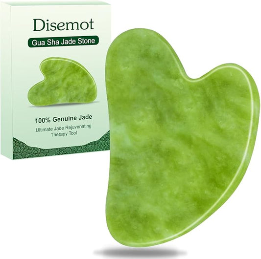 Gua Sha Facial Tools, Natural Anti-Aging Jade Beauty Skin-Care Tool, GuaSha to Rejuvenate Facial Skin Cooling, Slimming & Firming, Great as Stocking Stuffers