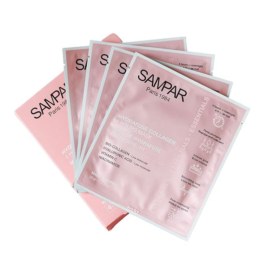 Hydrafuse Collagen 4 Hours or Overnight Mask – Korean Skincare for Radiant, Smooth Skin | Anti-Aging Face Mask with Ultra-Potent Collagen to Reduce Wrinkles, Tighten Pores & Boost Glow (4-Pack)