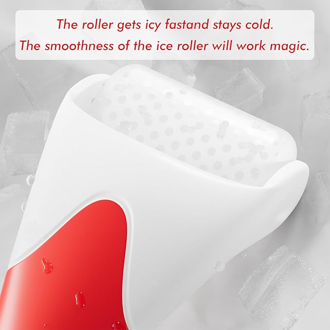 Ice Roller & Gua Sha Set, Skin Care for Face Wrinkles and Puffiness, Self Facial Massage Tools