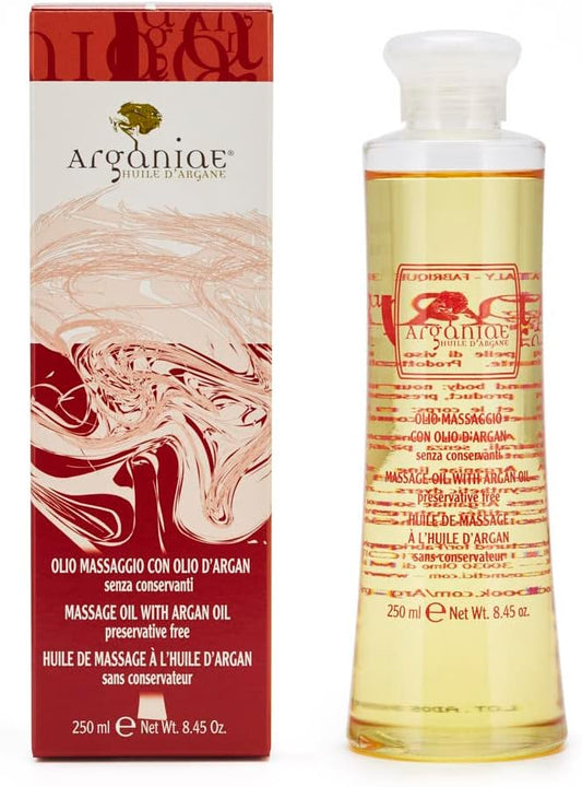 Massage Oil with Argan Oil 250ML - with Argan Oil, Sweet Almond Oil, Calendula Oil and Tocopherol (Vitamin E)