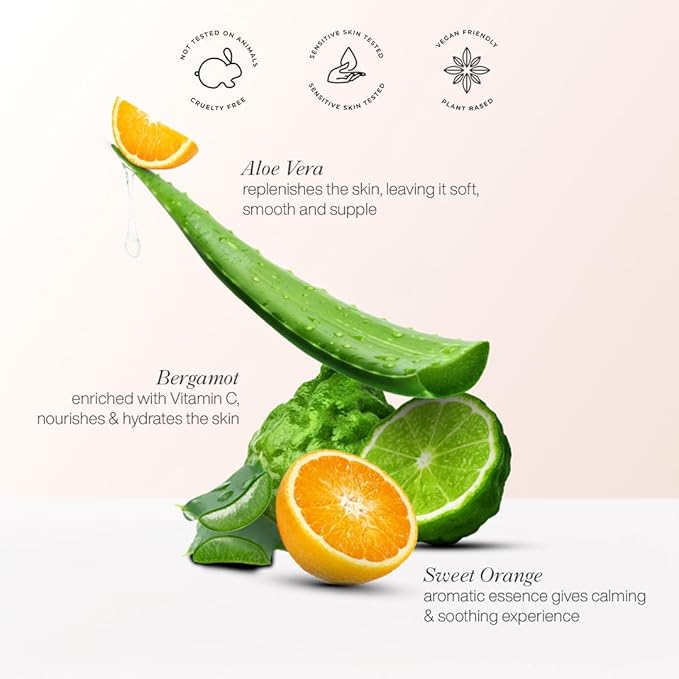 Organic Works Daily Hydration Hand and Body Lotion - Enriched with Vitamin E and C, Shea Butter Lotion for All Skin Types - Bergamot - 10.14 oz