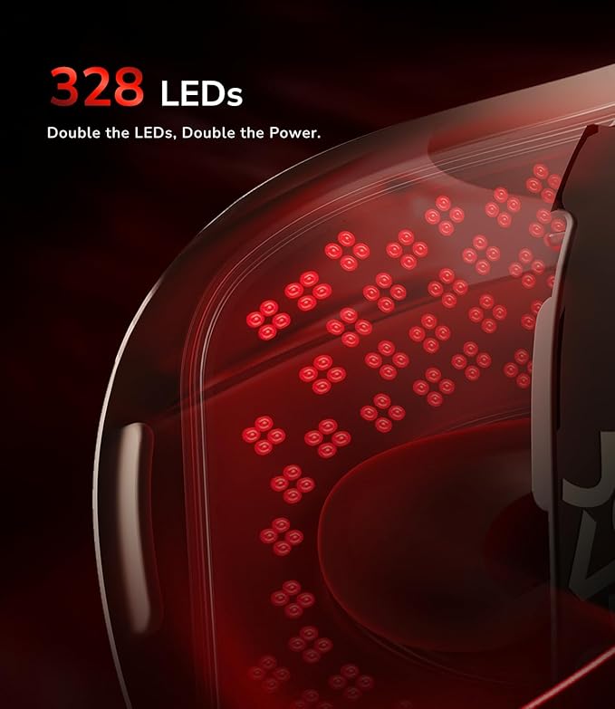 JOVS Red Light Therapy Mask for Face, LED Face Mask Light Therapy with Near-Infrared Red Light, 4 Modes and Portable Skin Care Tools for Home Use