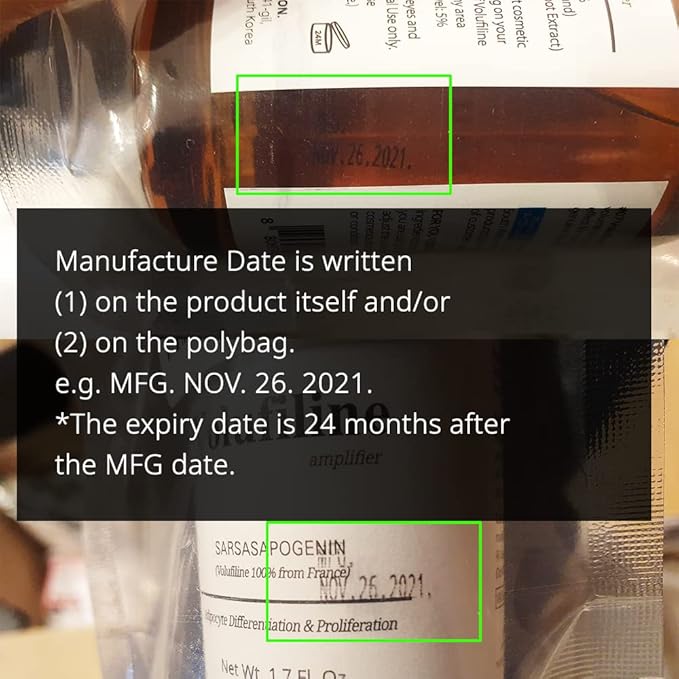 Volufiline Serum 1.7 fl. oz. / 50 ml/Volufiline Oil for face, breast, butt, Skin Elasticity, 100% Genuine, France Sederma, Cosmetic Ingredient booster korean volifiline glass bottle