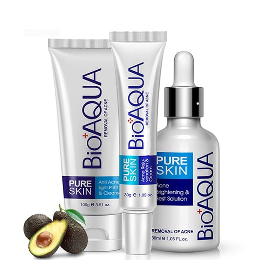 BIOAQUA 3in1 Face Acne Scar Removal Spots Oil Cream Scar Blemish Marks Moisturizing Oil 100g+30g+30ml