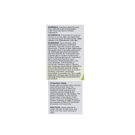 Botanics Simply Calm Hydrating Serum with Cannabis Sativa Seed Oil for Stressed Skin, 1 Oz