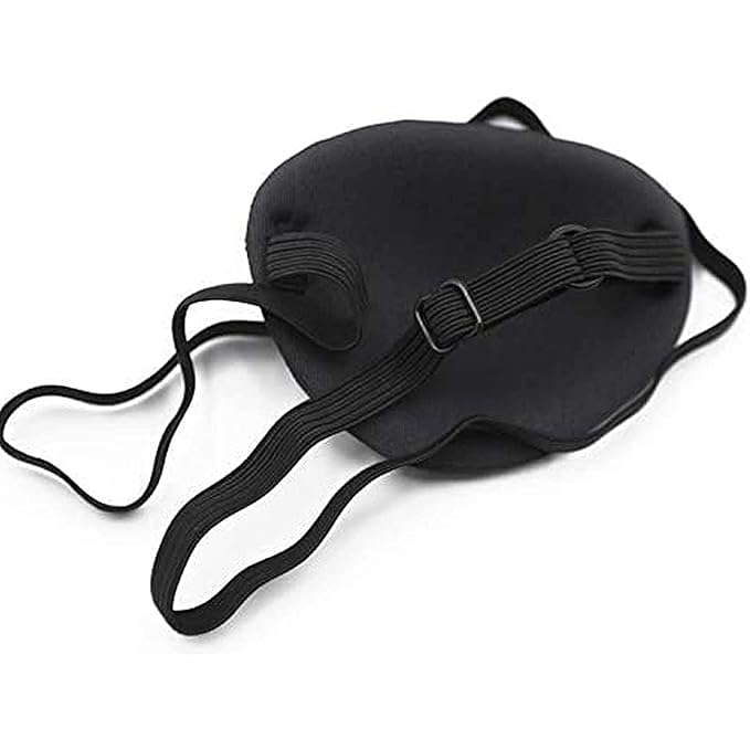 MYUBWTF Black Single Eye Mask, Pirate Skull Crossbone eye patch，Adjustable 3D Eye Patch for Adult and Kid (Leopard grain design)