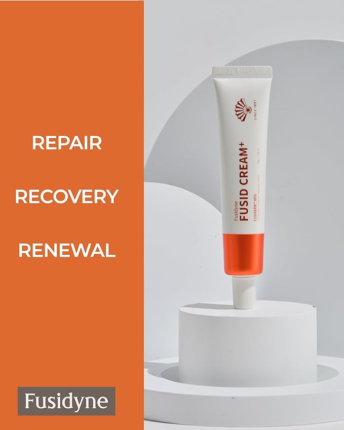 Fusid Cream Plus (1.58oz) - Moisturizer Face Cream for Daily Hydration, Even Skin Tone. Korean Moisturizer for Face with Fusiderm, Peptides, Vitamin C.