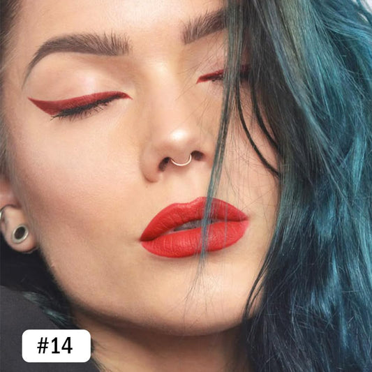 evpct Brick Red Eyeliner Pencils for Eyes, Brick Red Colored Eye Liner Pencil Makeup Waterproof Smudge Proof, Colored Gel Waterline Eyeliner Liquid, Face Eye Paint Stick Halloween Makeup 14