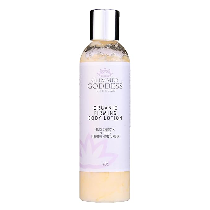 GLIMMER GODDESS Organic Skin Care 8 oz Firming Body Lotion for Hydrating Skin & Improving Elasticity