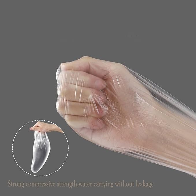 Zittop 100Pcs Plastic Foot Covers 2024 Upgrade Disposable Socks, Paraffin Bath Foot Moisturizer Socks, Prevent Dry and Cracked feet and moisturize feet (100P Transparent)