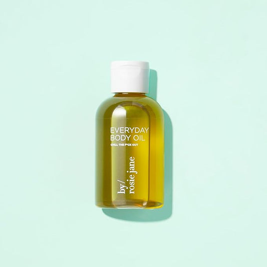 By Rosie Jane Chill Everyday Body Oil - Peppermint, Mandarin & Cypress Scented Body Oil with Sunflower Oil, Olive Oil & Rosehip Seed Oil to Hydrate and Nourish Dry Skin (4 fl oz)