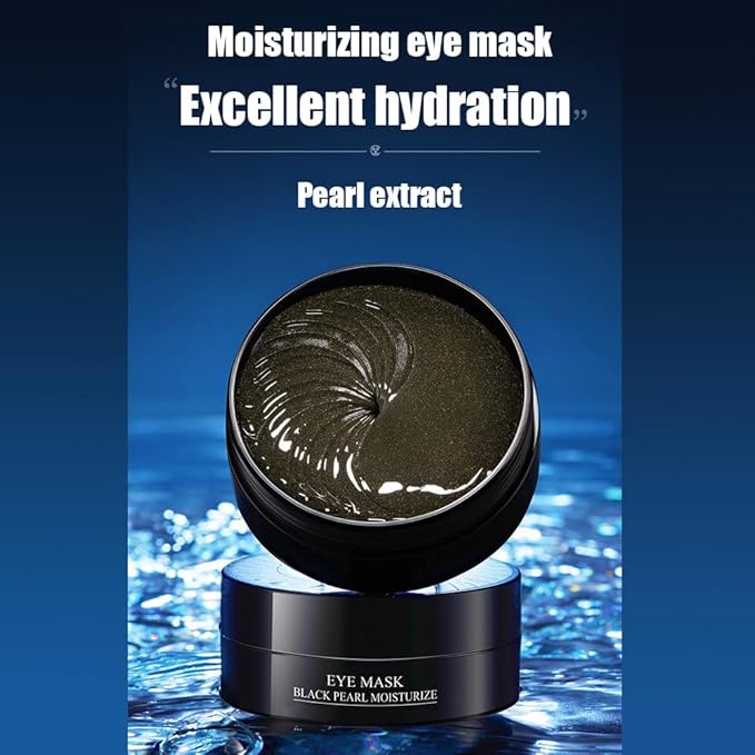 BIOAQUA 30 Pairs Eye Mask Moisturizing Hydrating Anti-Wrinkle Anti-Aging Remove Dark Circles Smooth Nourishing Refreshing 80g / 60pcs (BLACK PEARL)
