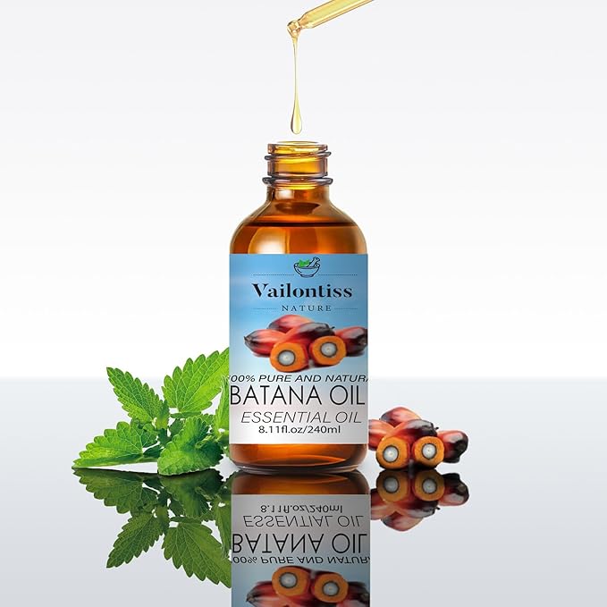 Batana Oil, Batana Oil for Hair Growth, Strengthens Hair, Massages Skin, Suitable for All Hair Types and Skin Types (Batana Oil, 8 Fl Oz)