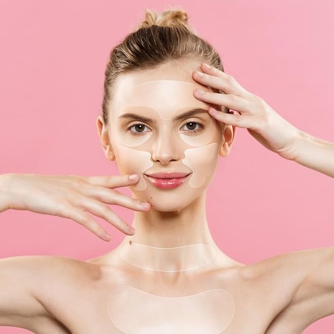 11 PCS Reusable Wrinkle Patches, Silicone Patches for Wrinkles, Forehead Wrinkle Patches to Reduce Fine Wrinkles Smile Neck Chest Lines Anti-Ageing