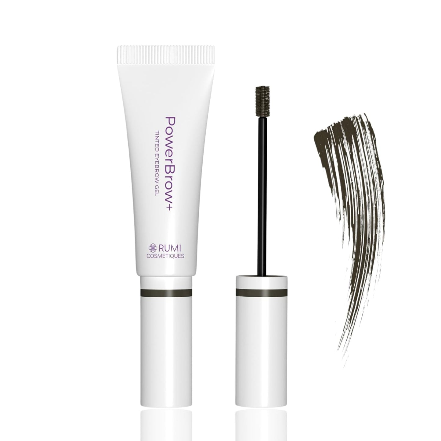 PowerBrow+ Tinted Eyebrow Gel For Older Women - Defines, Fills, Thickens Brows - 2-in-1 Formula - Natural Color, Quick Fixing, Long-Lasting - Hypoallergenic Dark Brown (Espresso)